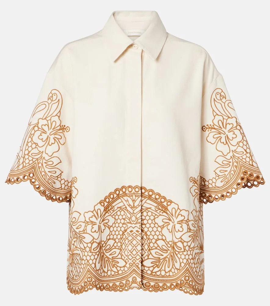 Chemise Como Brodée En Coton