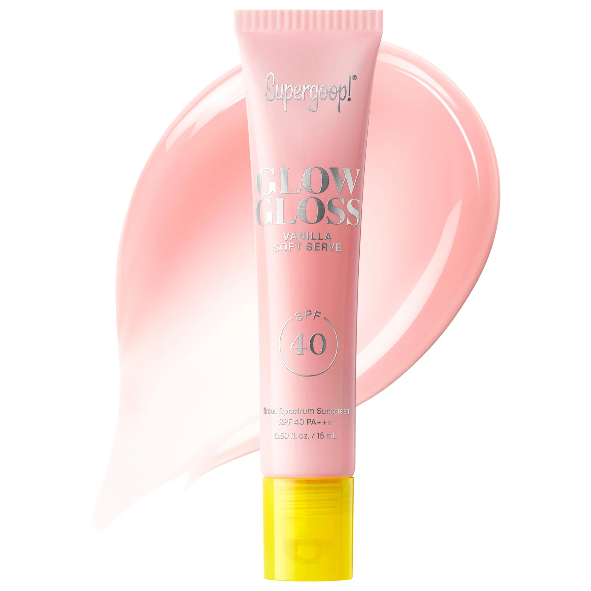 Supergoop! Glow Gloss SPF 40 Lip Balm with Peptides and Shea Butter Caramel Glaze - Sheer Maple Brown Tint 0.5/15 by Supergoop