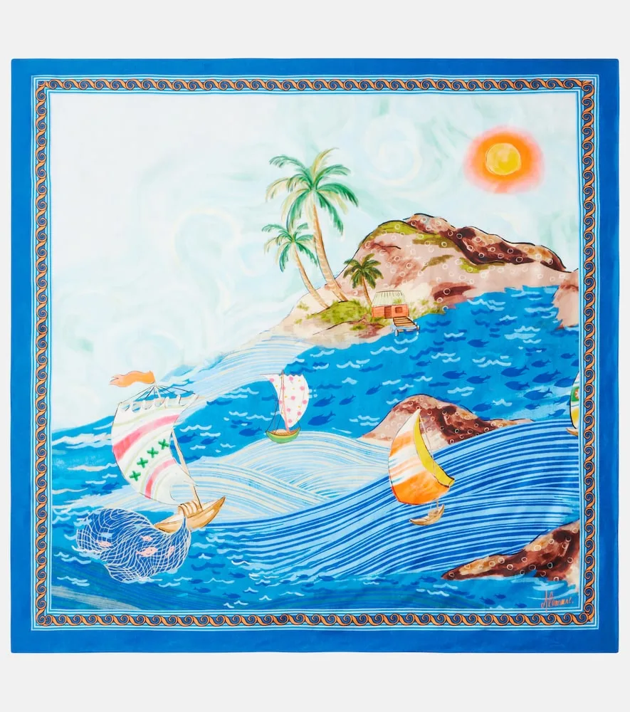 Foulard En Sergé De Soie Imprimé