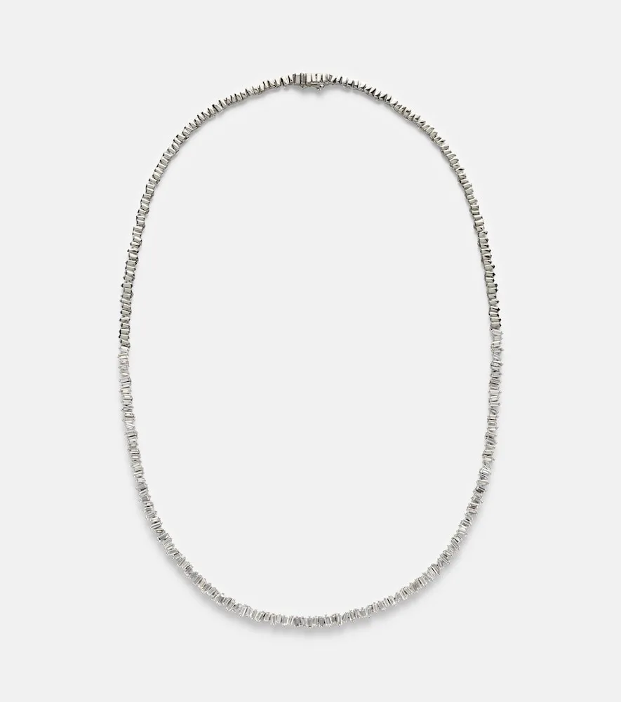 Collier Mini En or Blanc 18 ct (750/1000) Et Diamants