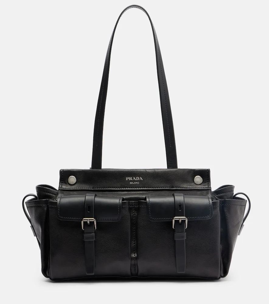 Sac Prada Route En Cuir