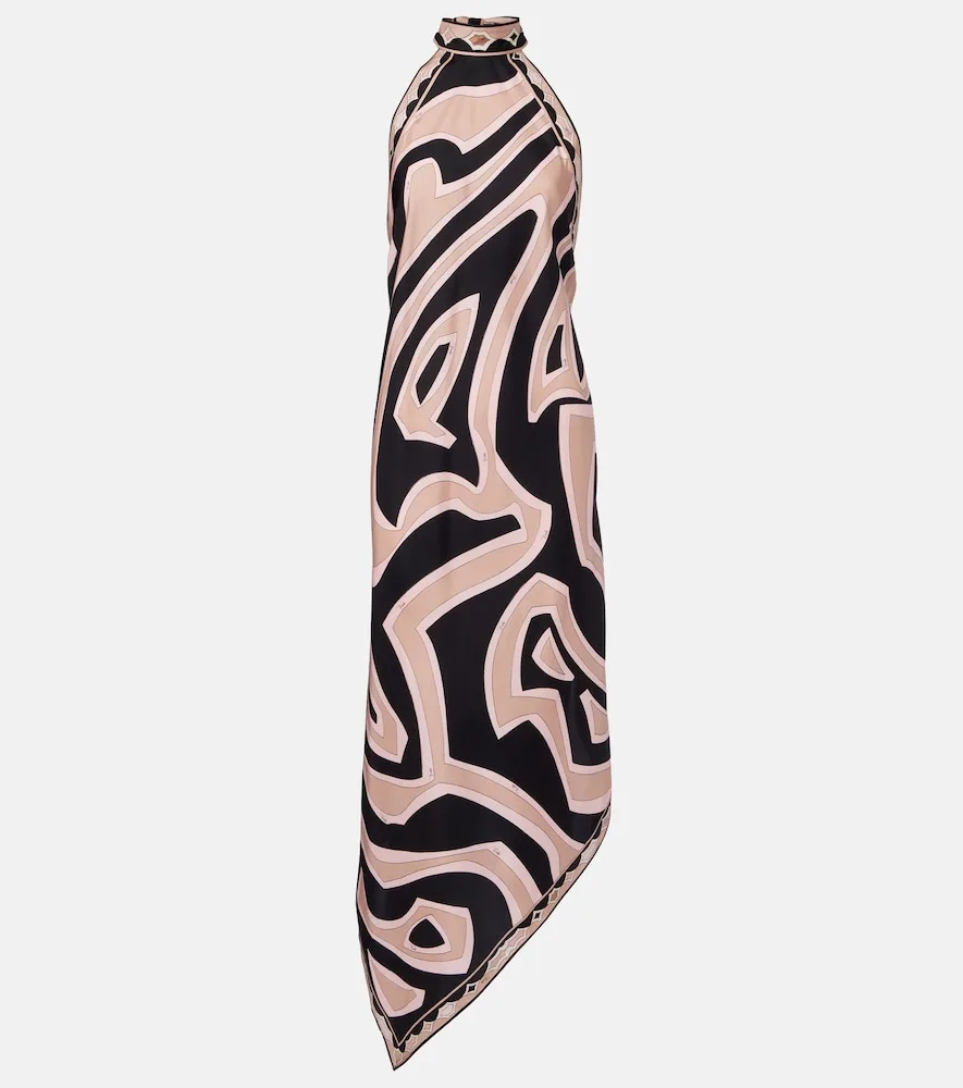 Robe Midi Labirinto En Soie