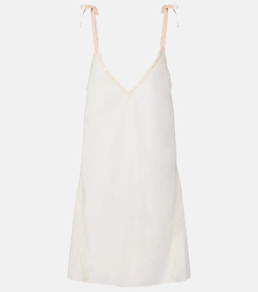 Robe Alma Imprimée En Coton à Dentelle