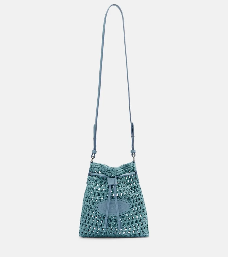 Sac Seau Mini EBL à Effet Raphia