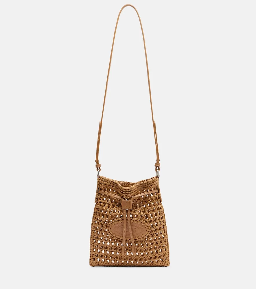 Sac Seau Mini EBL à Effet Raphia