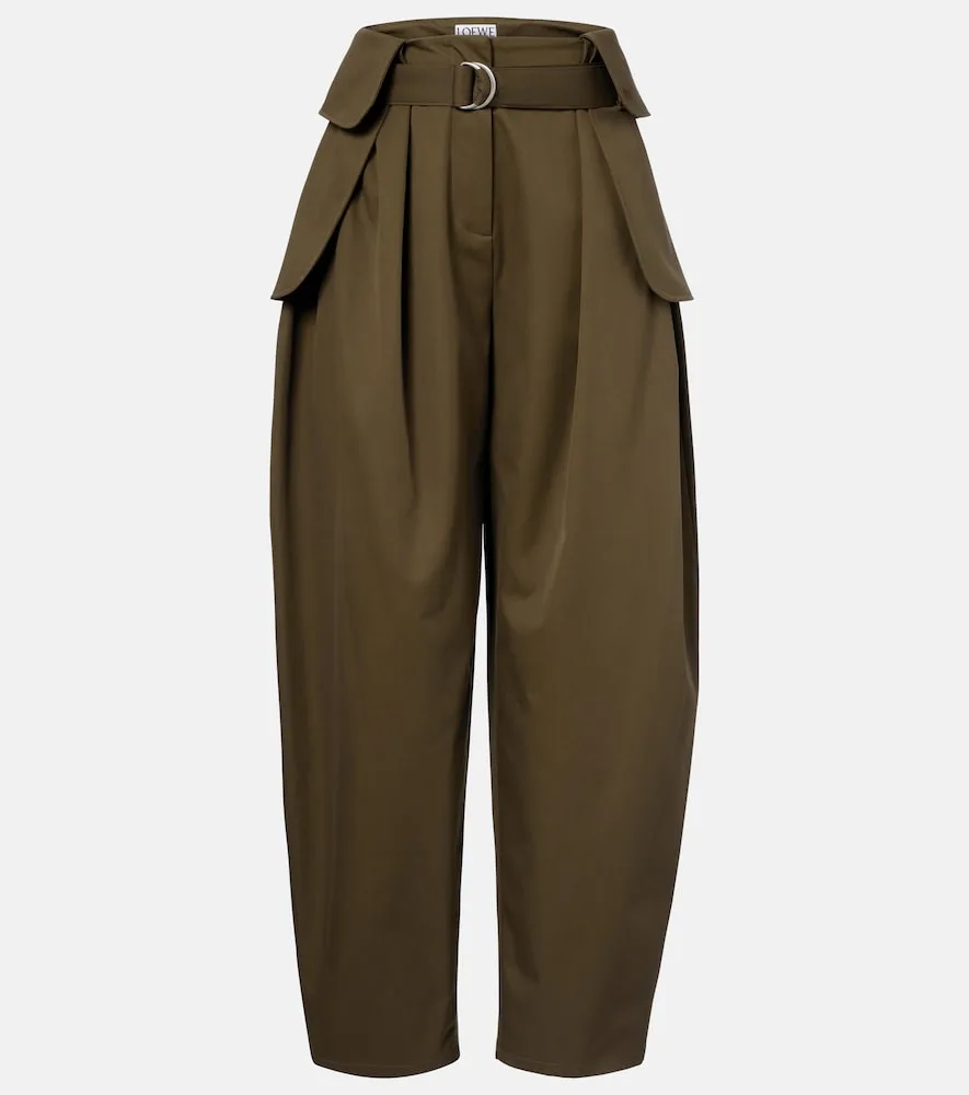 Pantalon Double L En Coton Et Soie Mélangés