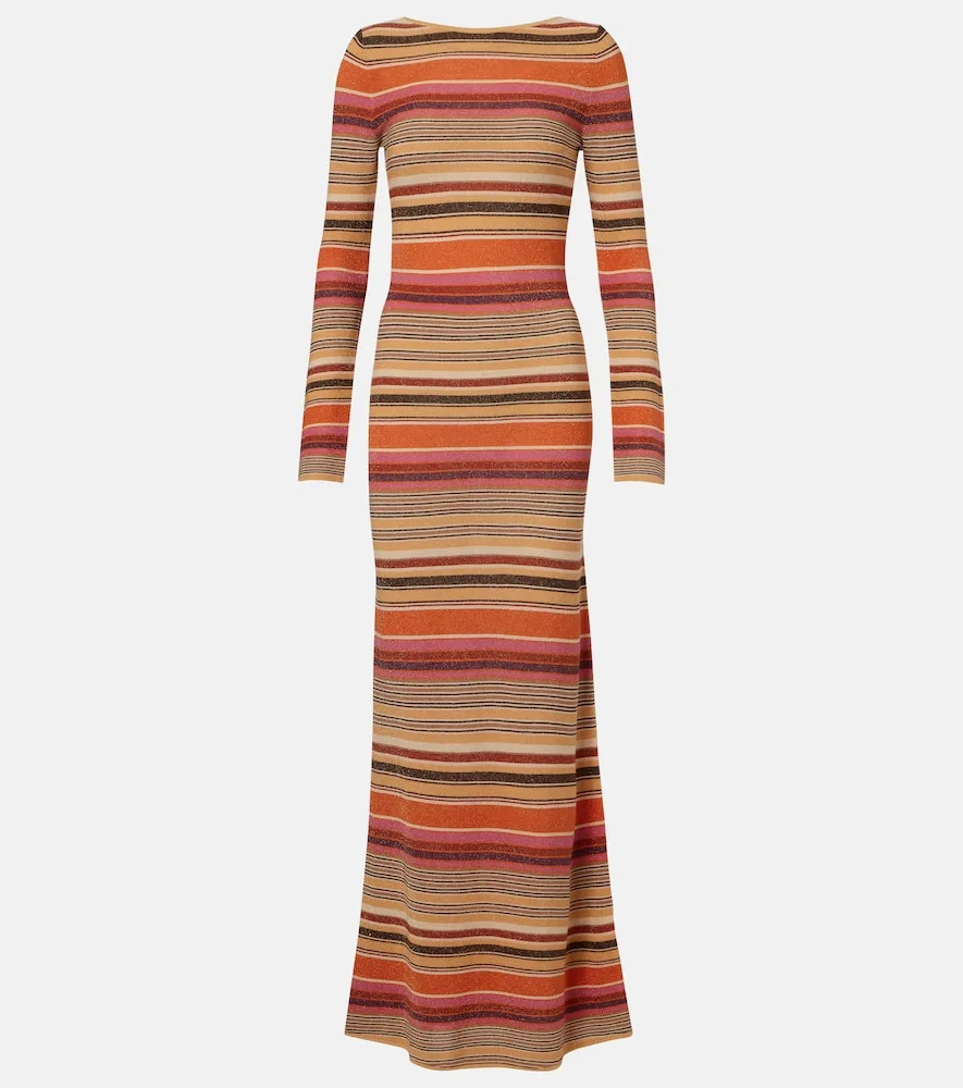 Robe Longue Notturna Rayée