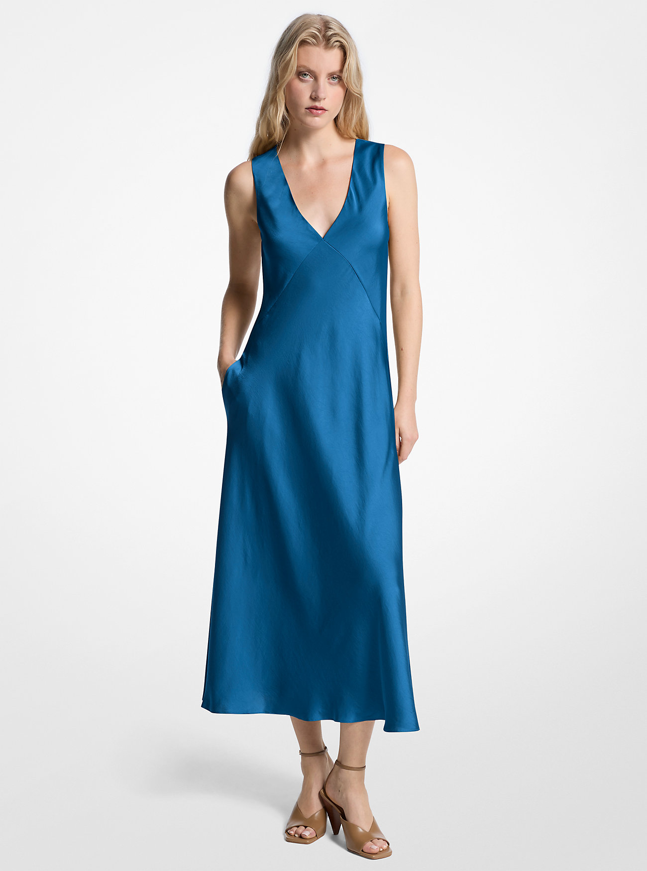 MK Satin Midi Dress -