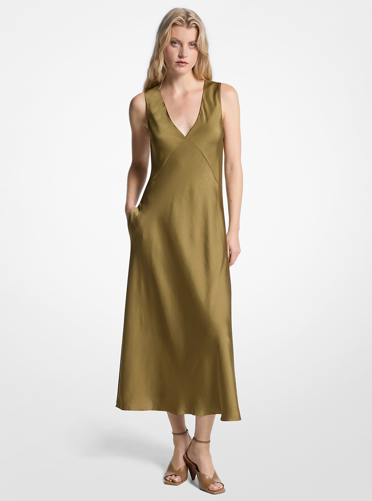 MK Satin Midi Dress -