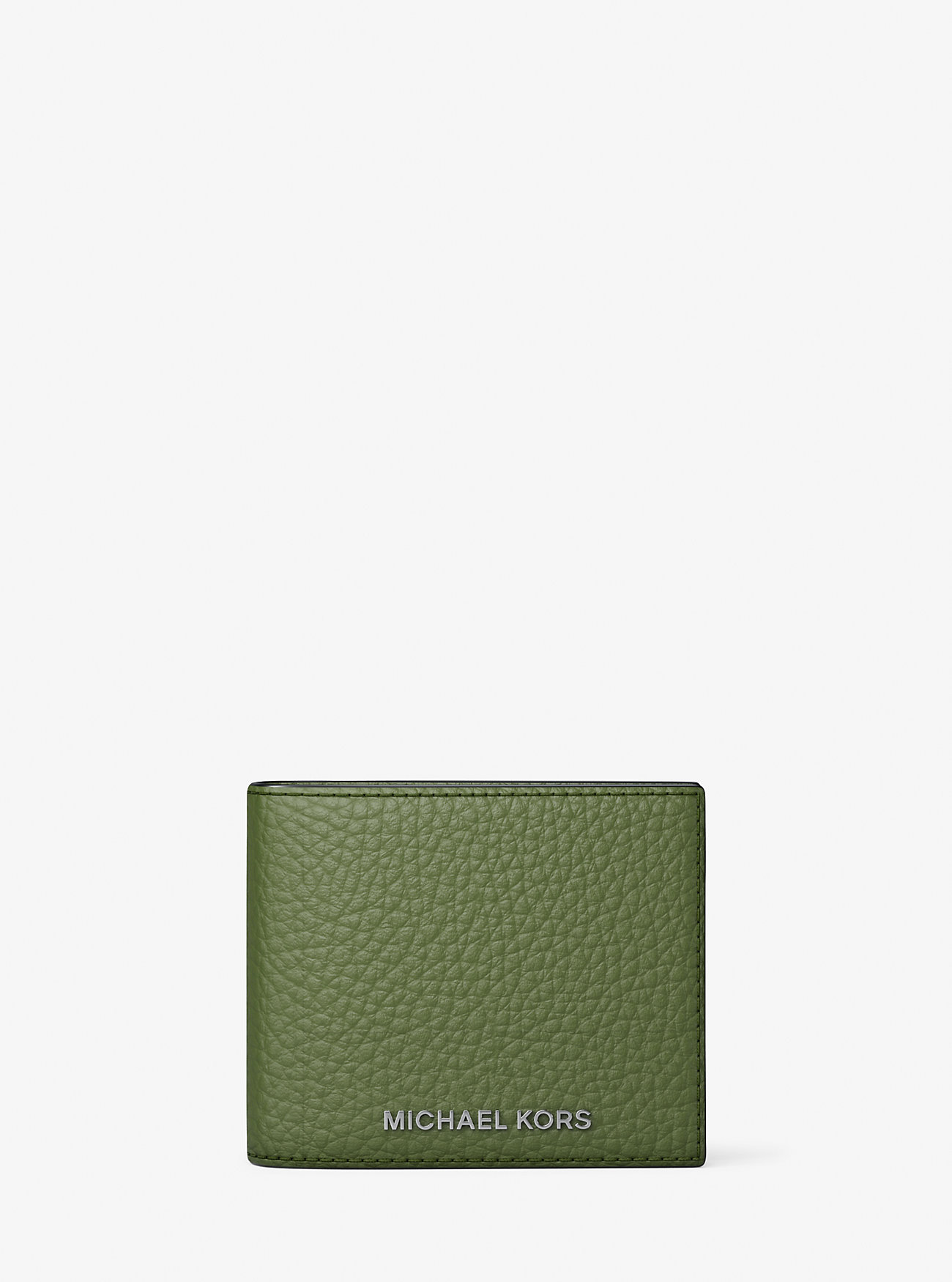 MK Hudson Pebbled Leather Billfold Wallet -