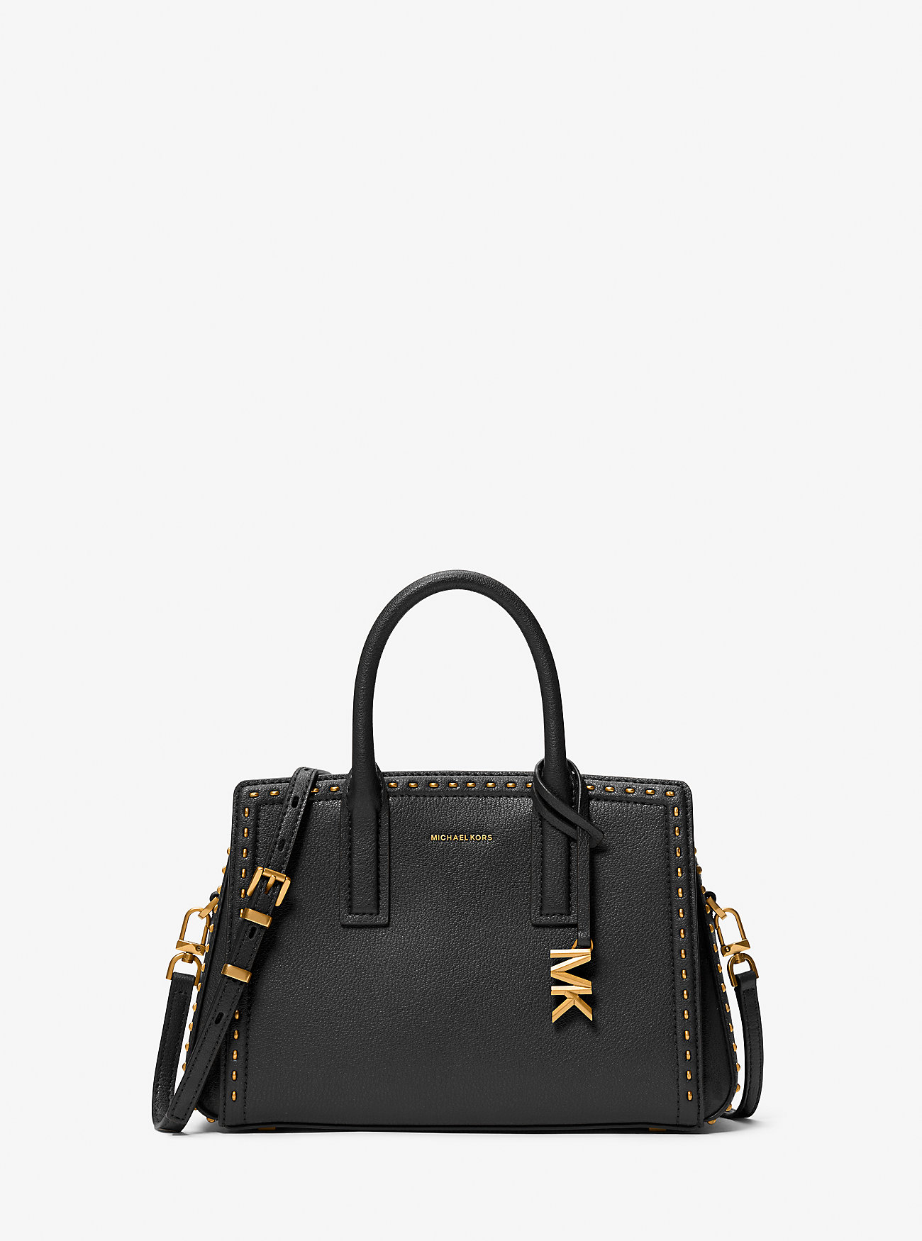 MK Laila Small Studded Leather Satchel -