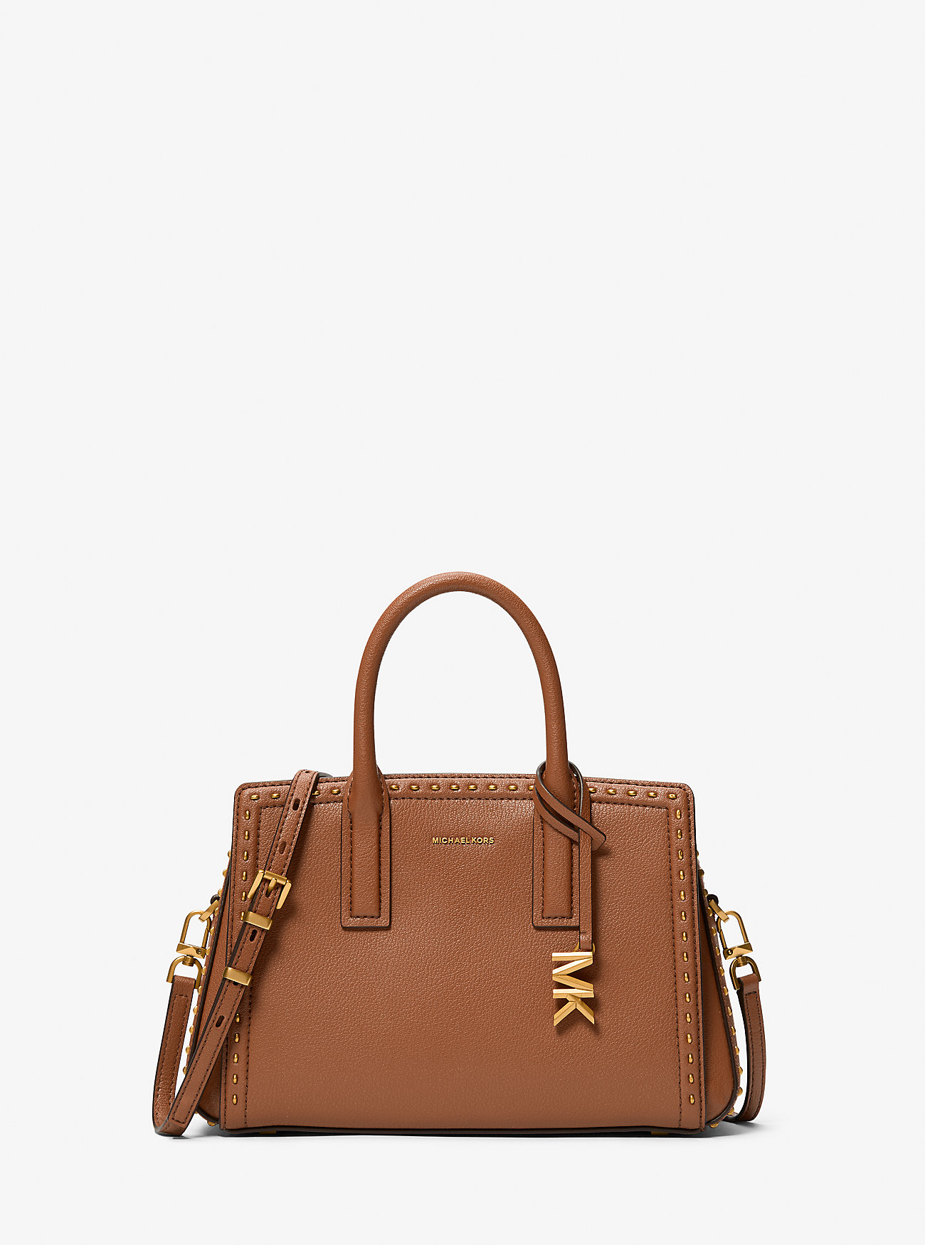MK Laila Small Studded Leather Satchel -