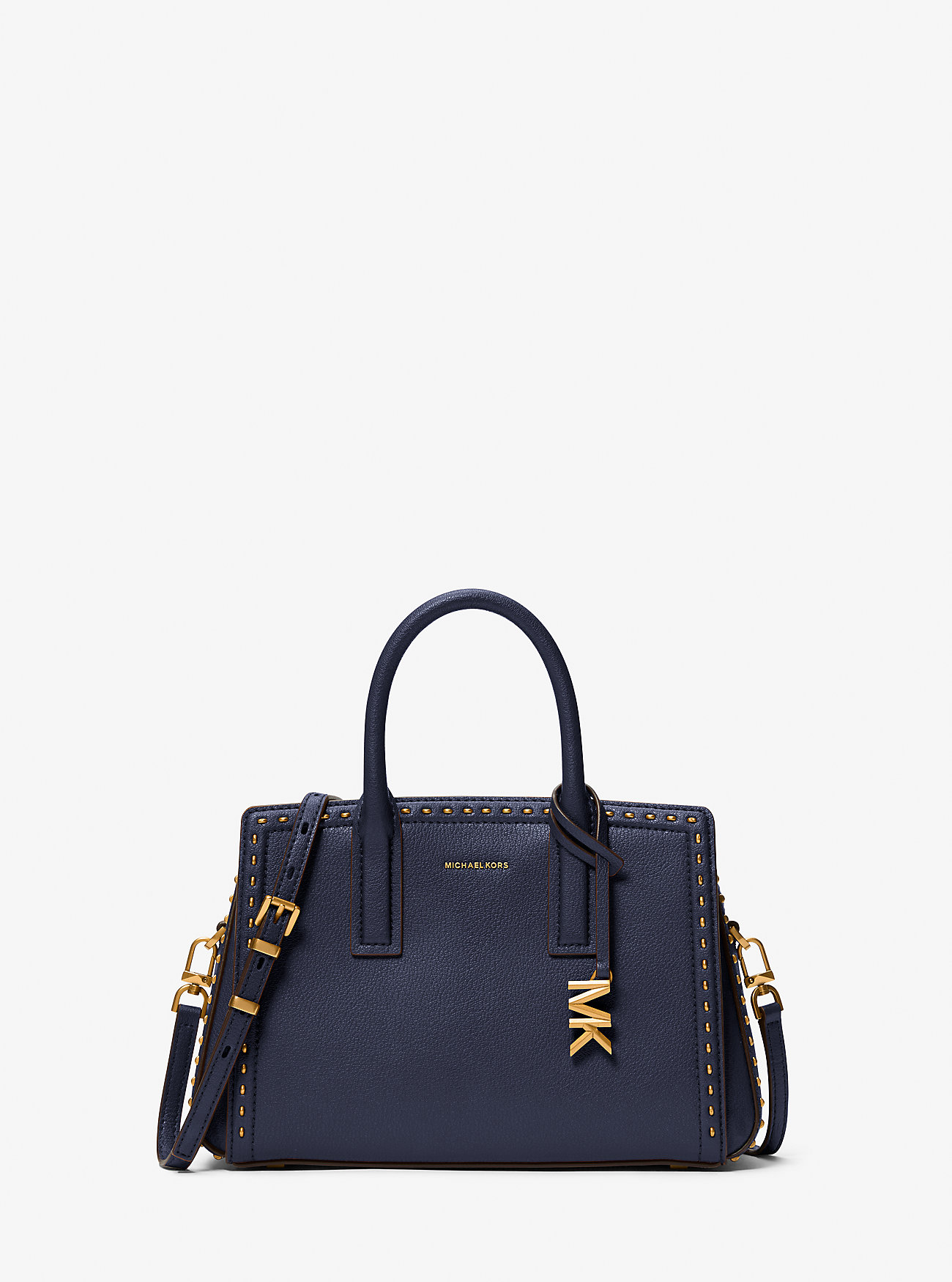 MK Laila Small Studded Leather Satchel -