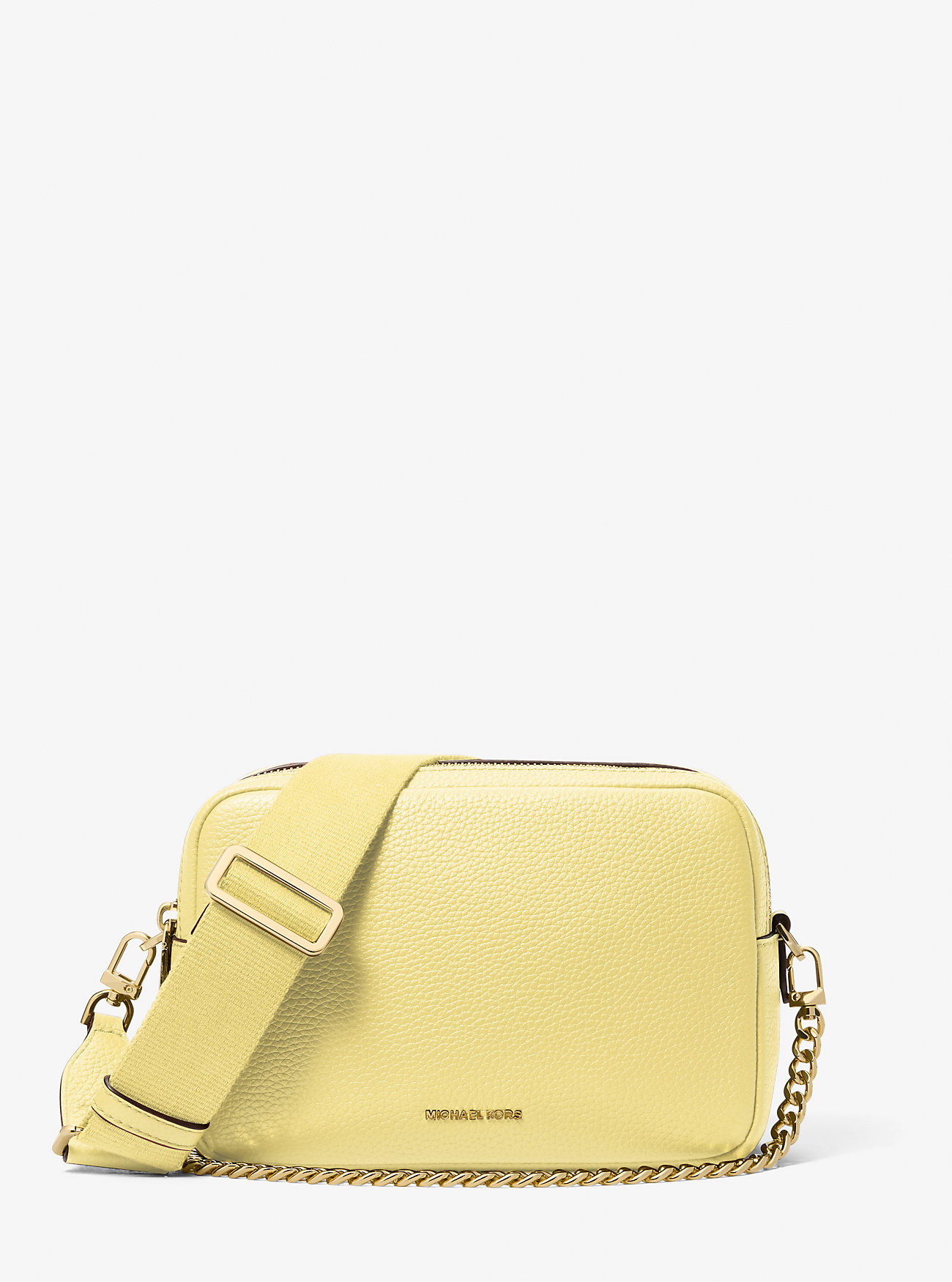 MK Bryant Medium Pebbled Leather Camera Crossbody Bag -