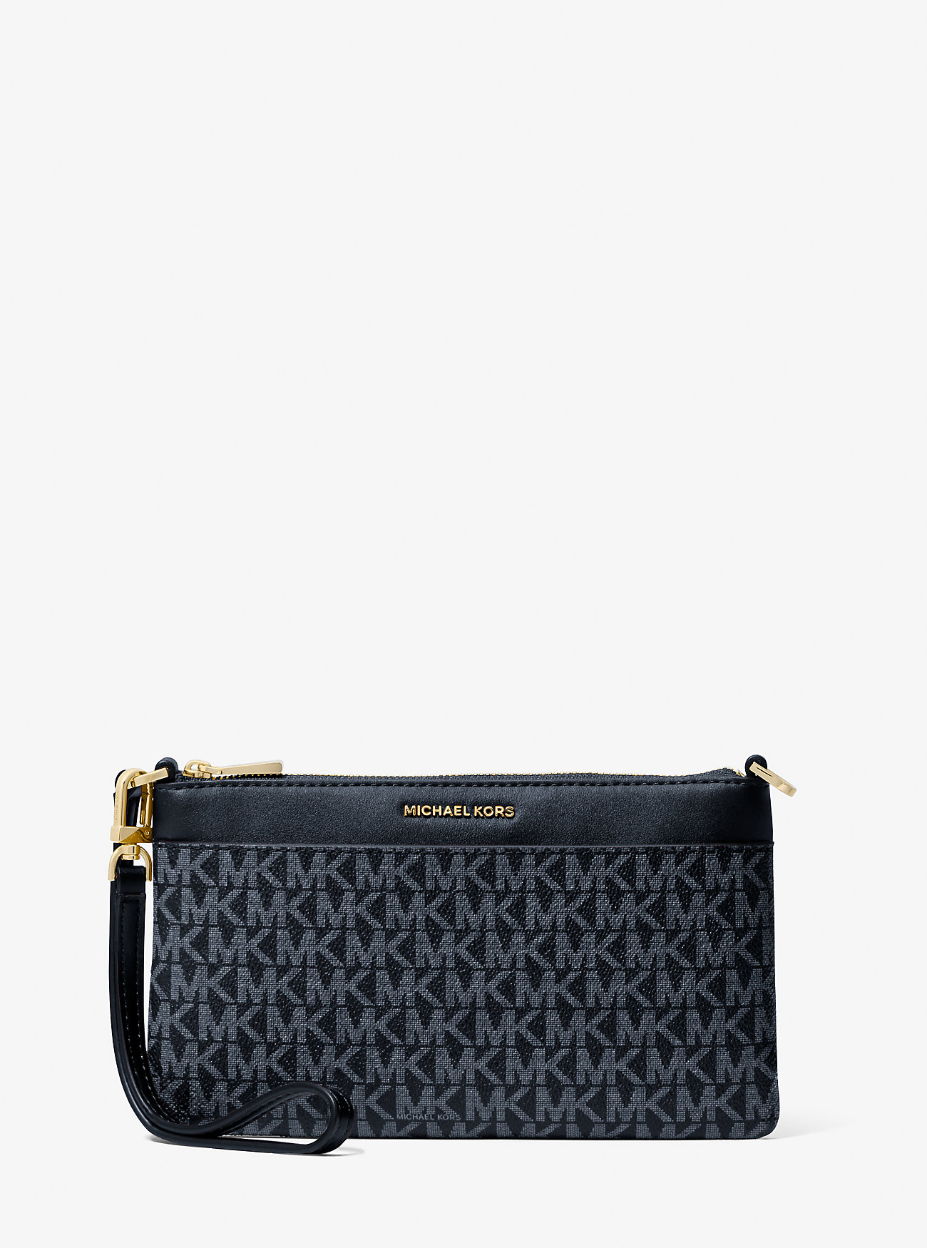 MK Jet Set Large Signature Logo Convertible Zip Wristlet -