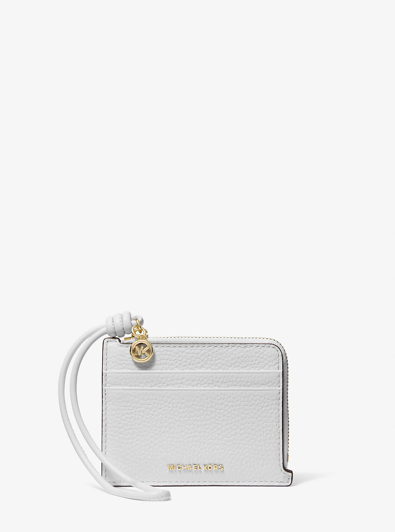 MK Jet Set Small Pebbled Leather Card Case Wristlet -