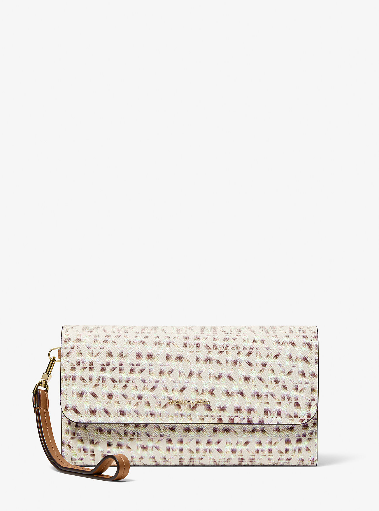 MK Jet Set Medium Signature Logo Smartphone Wristlet -