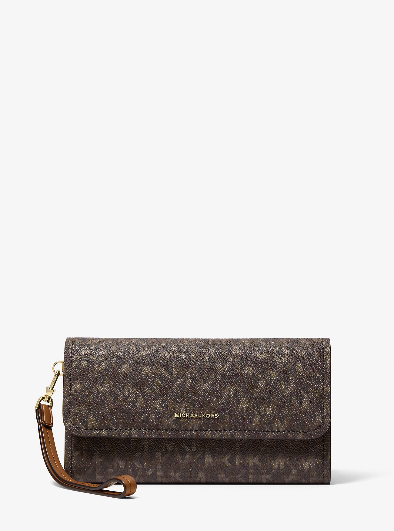 MK Jet Set Medium Signature Logo Smartphone Wristlet -