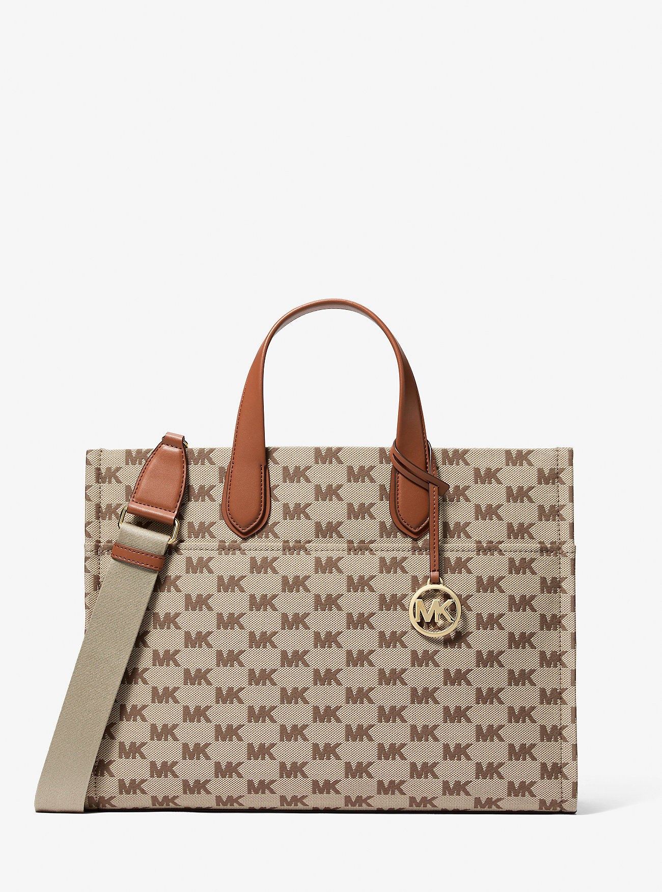 MK Gigi Large Logo Jacquard Large Tote Bag -
