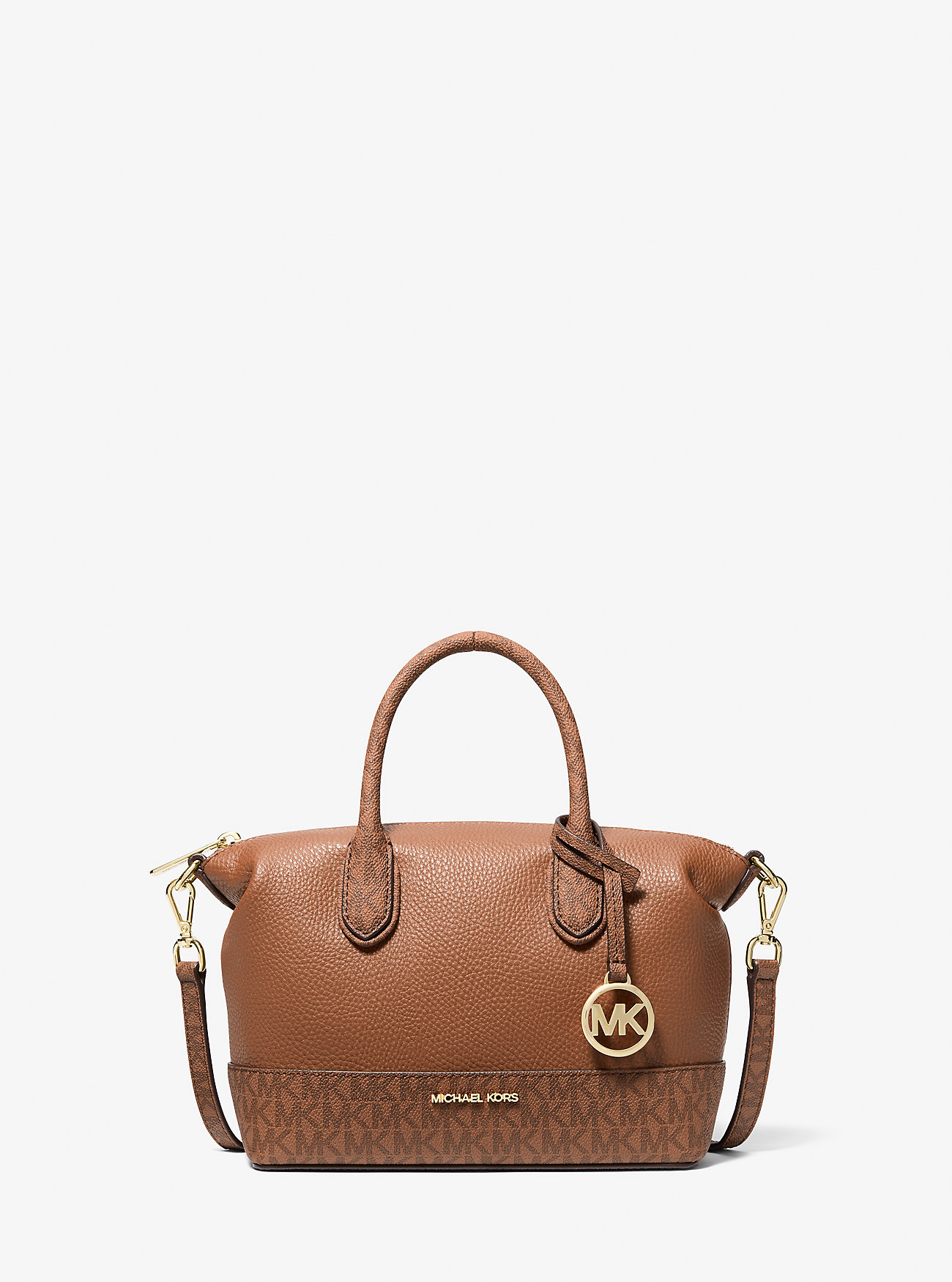 MK Hyde Small Pebbled and Signature Logo Satchel -