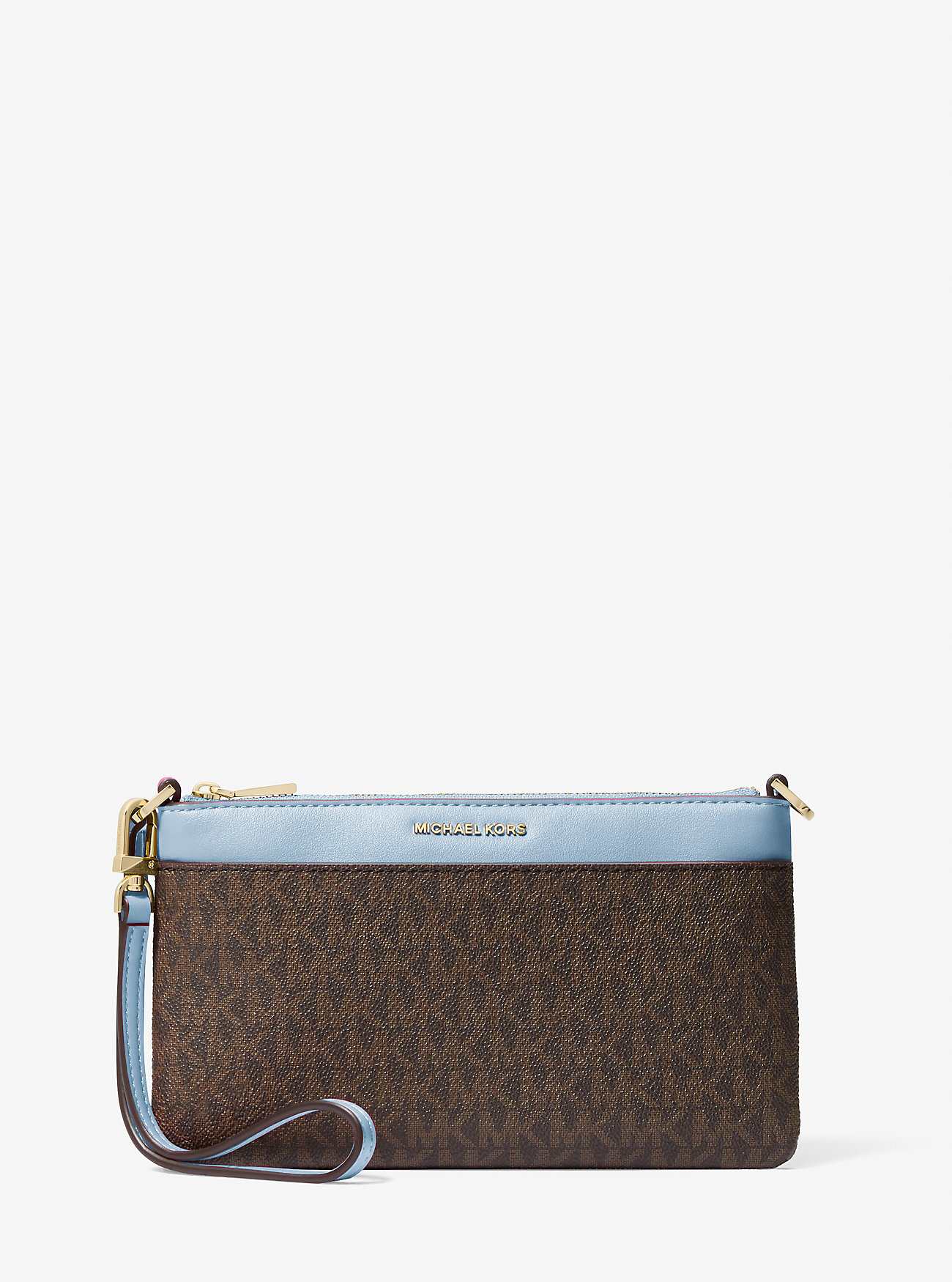 MK Jet Set Medium Signature Logo Wristlet -