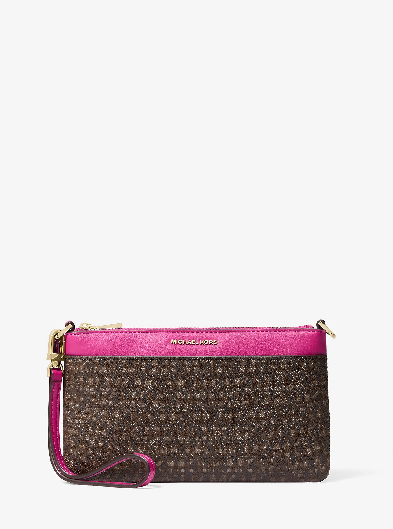 MK Jet Set Medium Signature Logo Wristlet -