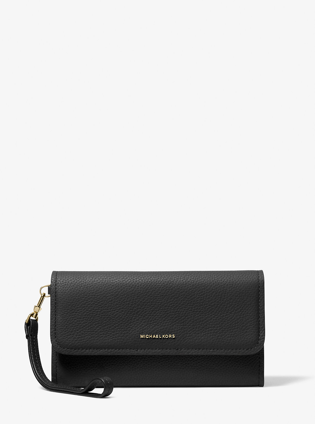 MK Jet Set Medium Pebbled Leather Smartphone Wristlet - by MICHAEL Michael Kors