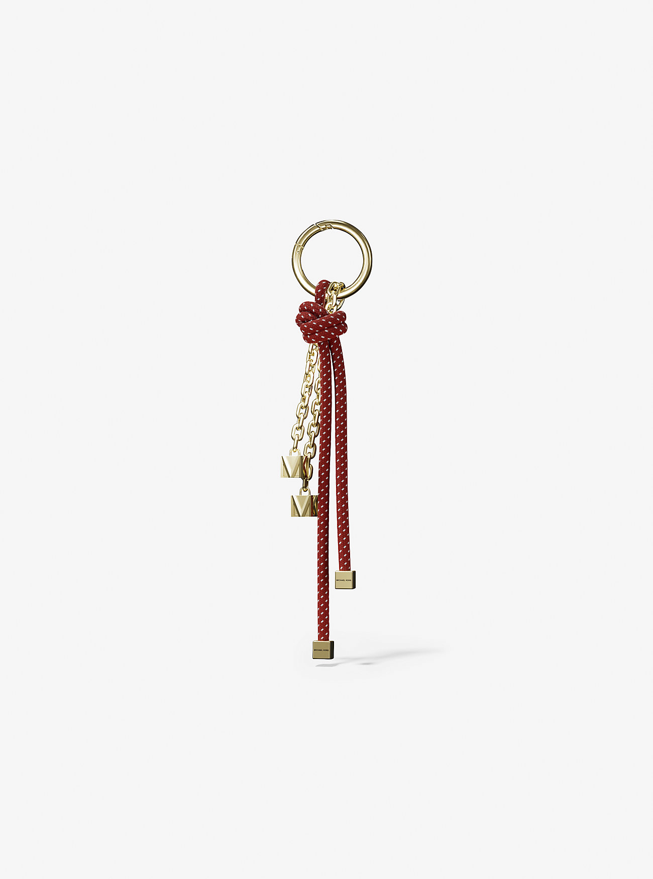 MK Gold-Tone and Speckled Cord Bag Charm -