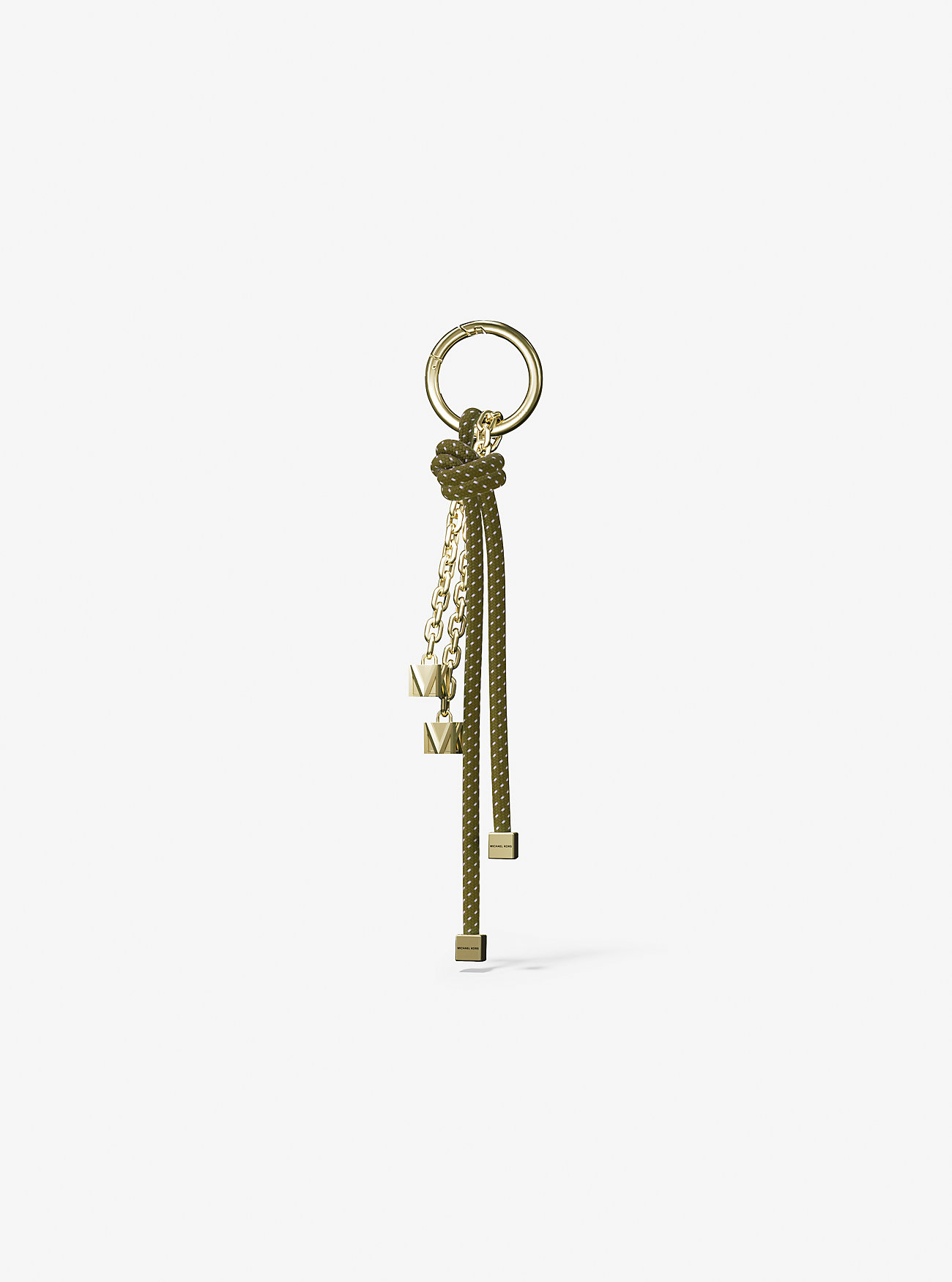 MK Gold-Tone and Speckled Cord Bag Charm -