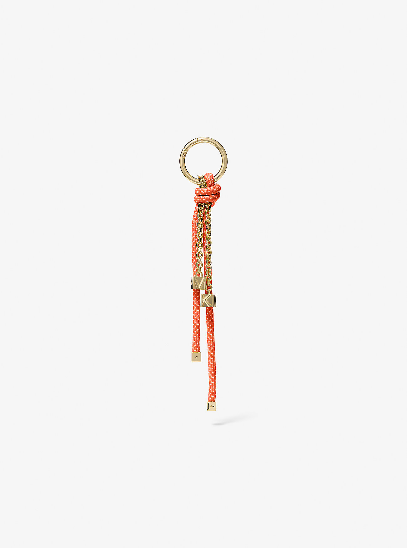 MK Gold-Tone and Speckled Cord Bag Charm - Orange