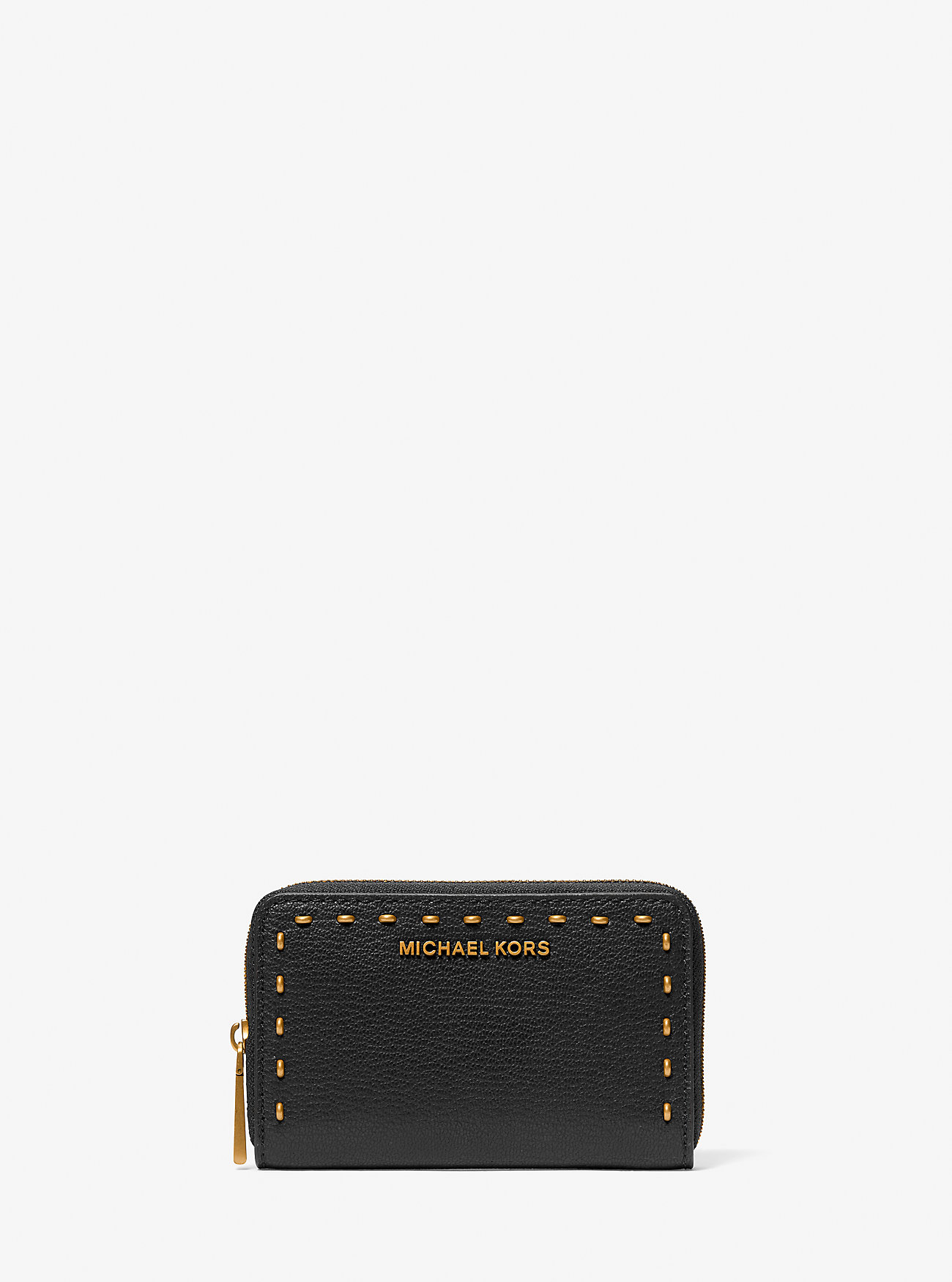 MK Small Studded Leather Wallet -