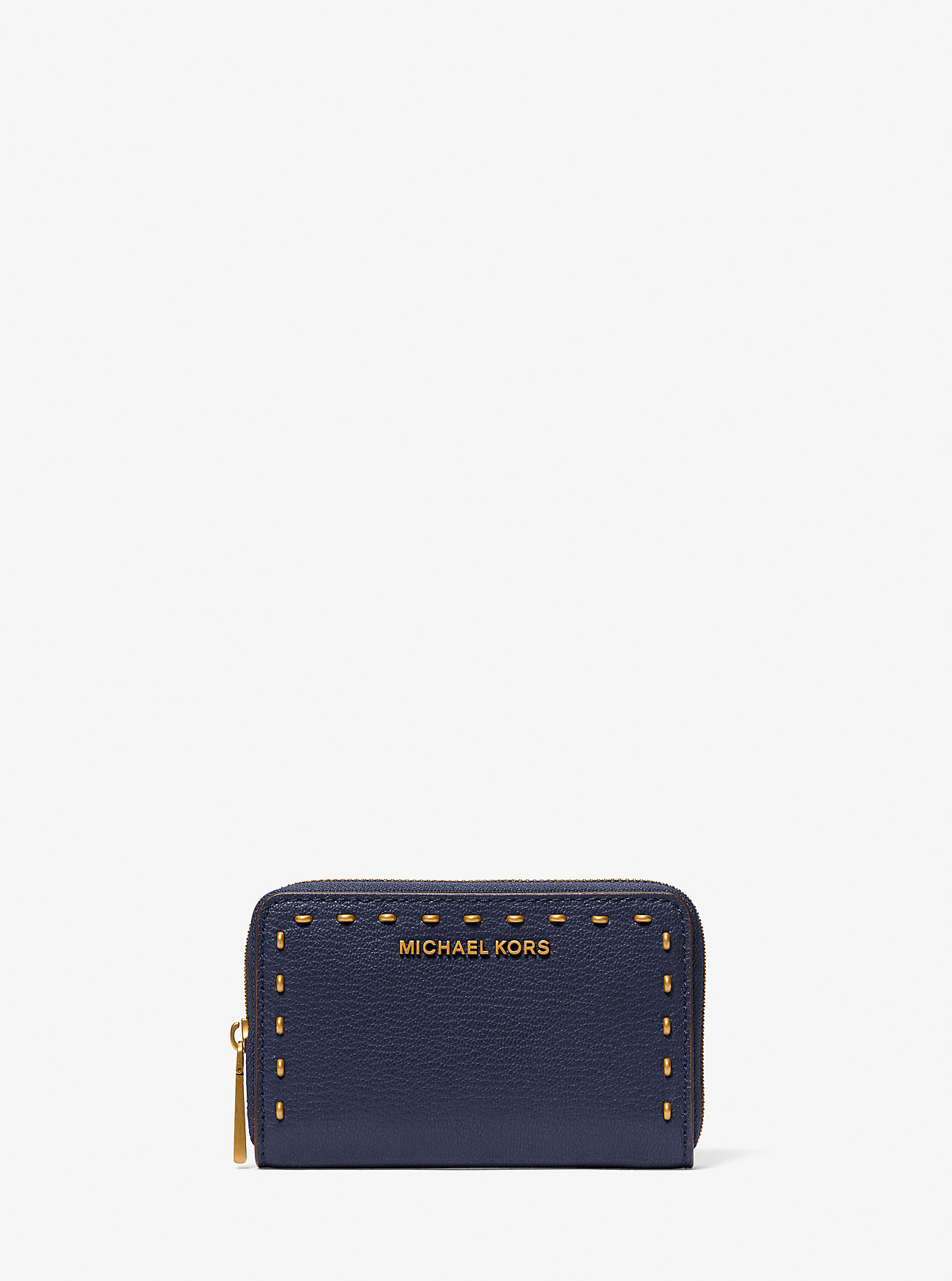 MK Small Studded Leather Wallet -