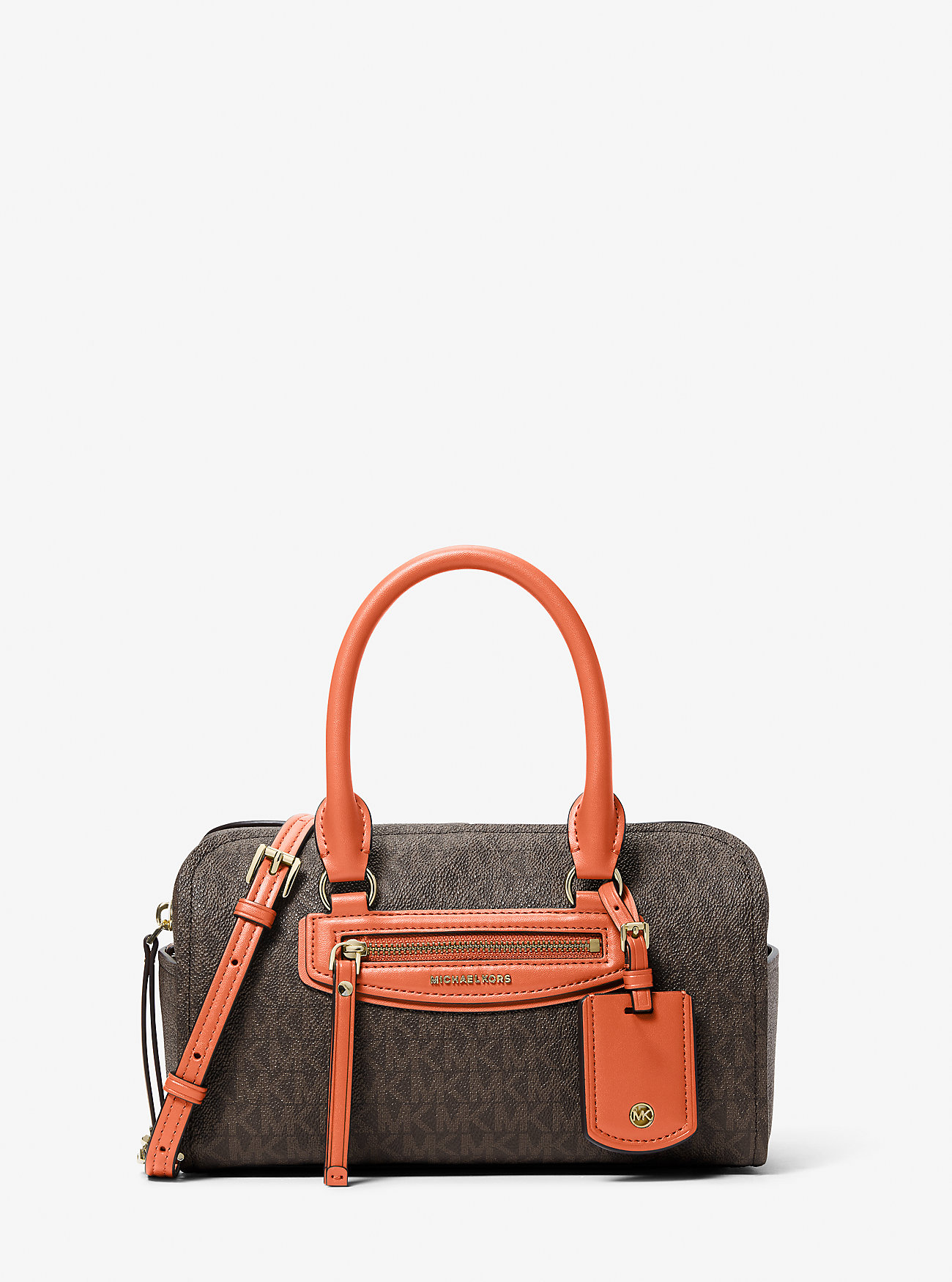 MK Jet Set Travel Extra-Small Signature Logo Duffel Crossbody Bag - Orange