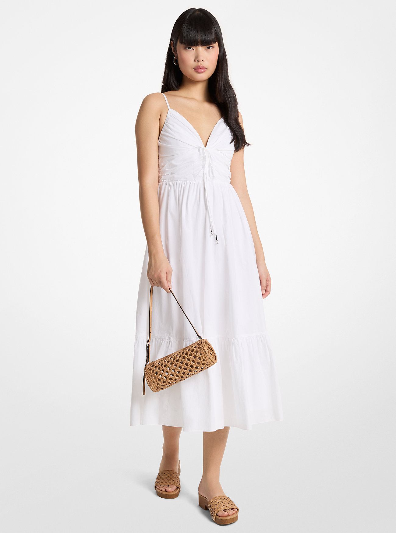 MK Cotton Poplin Midi Dress -