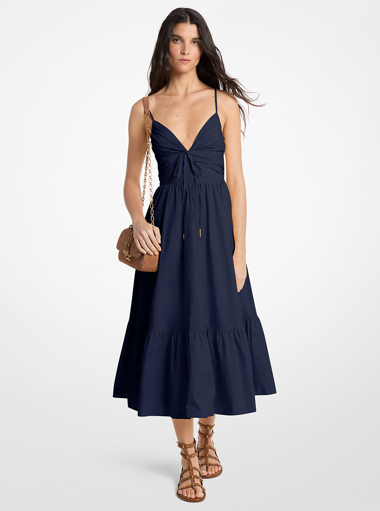 MK Cotton Poplin Midi Dress -
