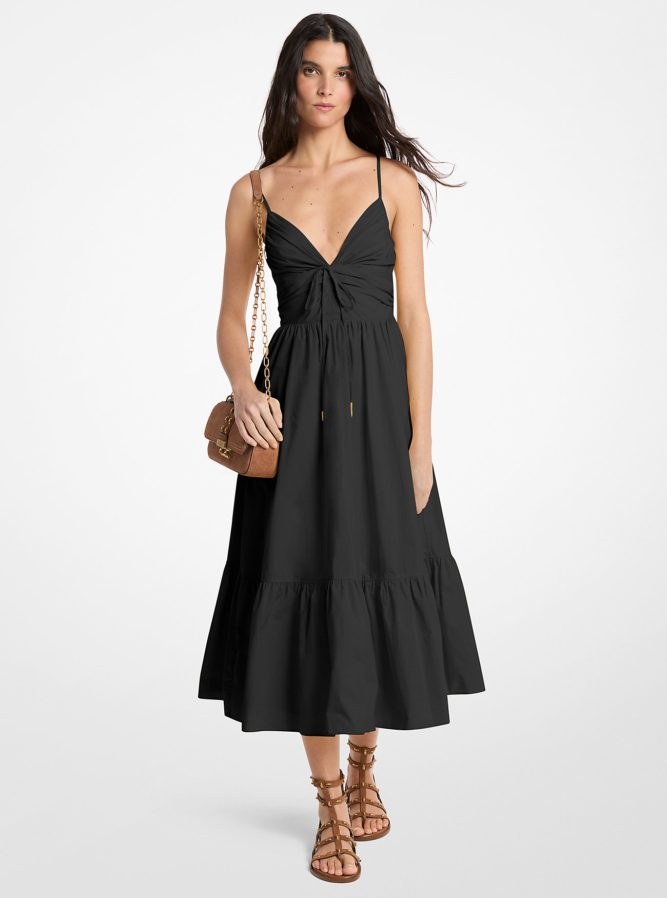 MK Cotton Poplin Midi Dress -