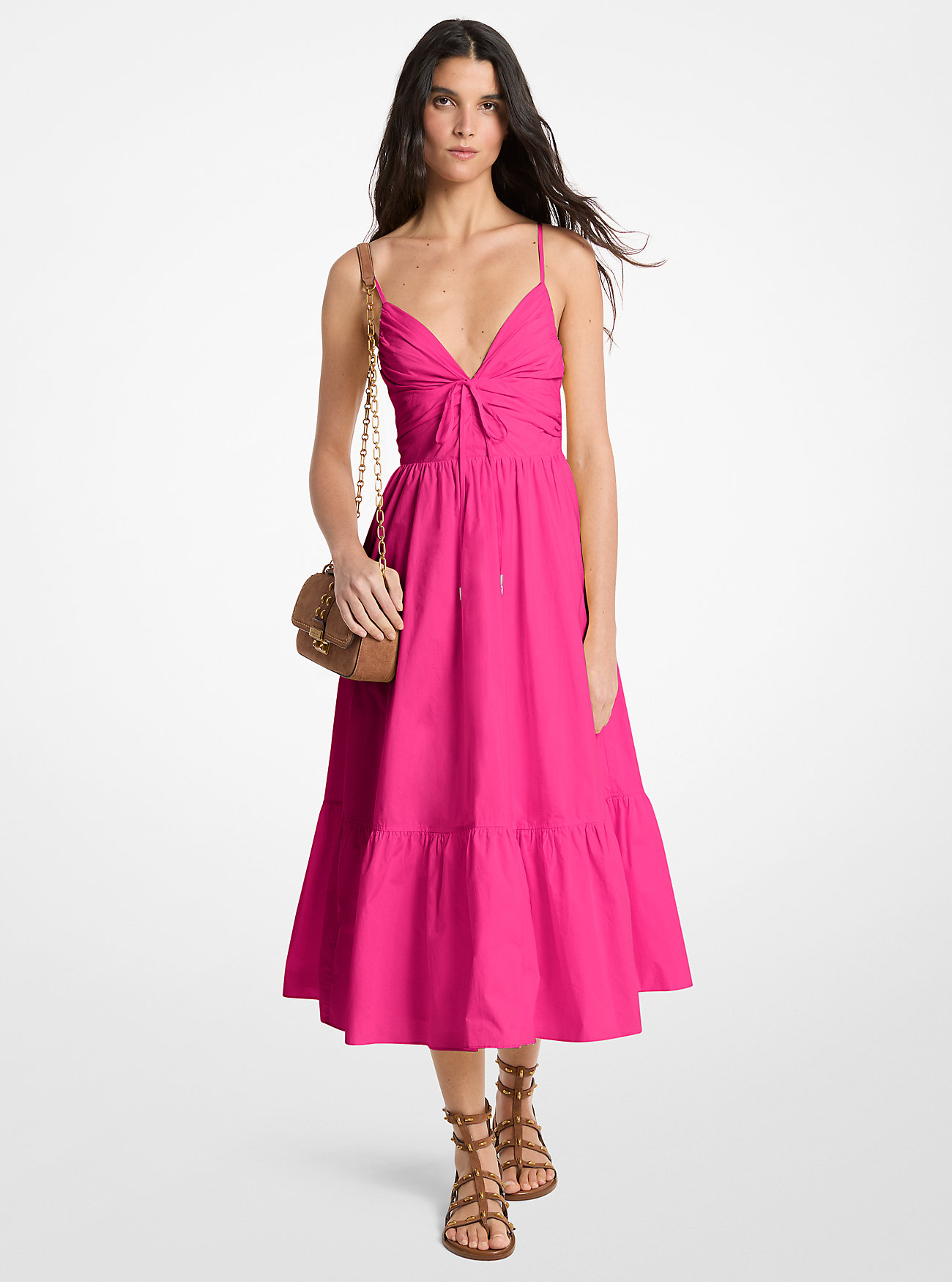 MK Cotton Poplin Midi Dress -