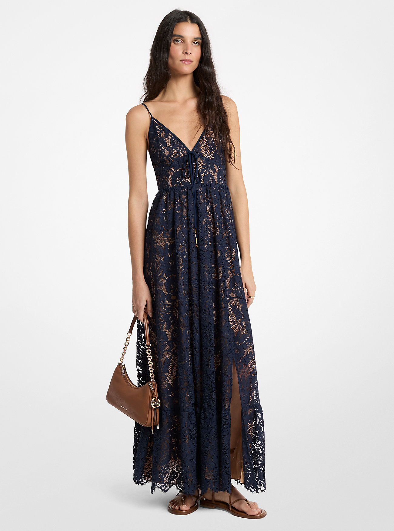 MK Corded Floral Lace Maxi Dress -