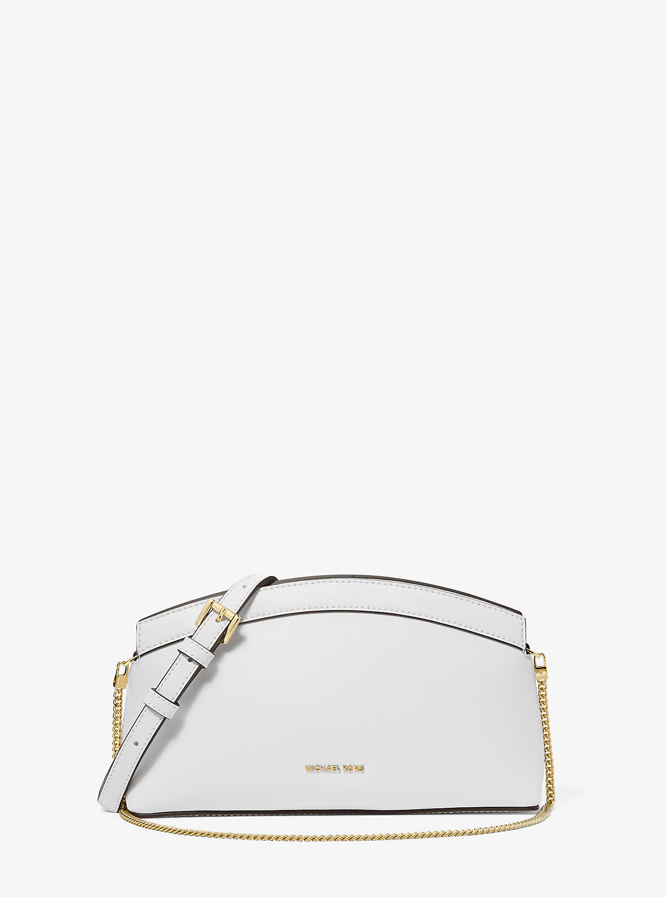 MK Athena Small Leather Convertible Clutch -