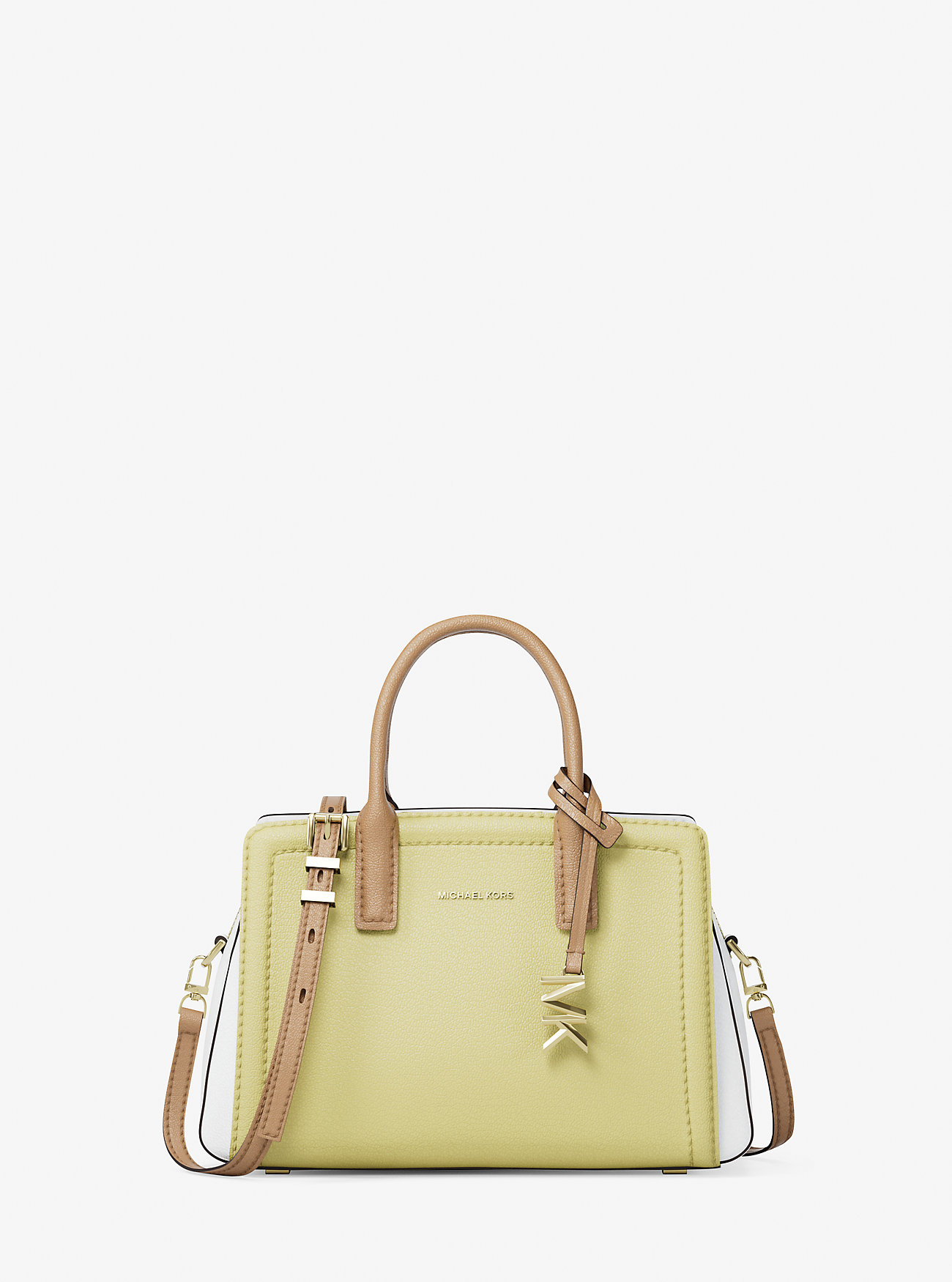 MK Laila Extra-Small Color-Block Leather Crossbody Bag - Yellow by MICHAEL Michael Kors