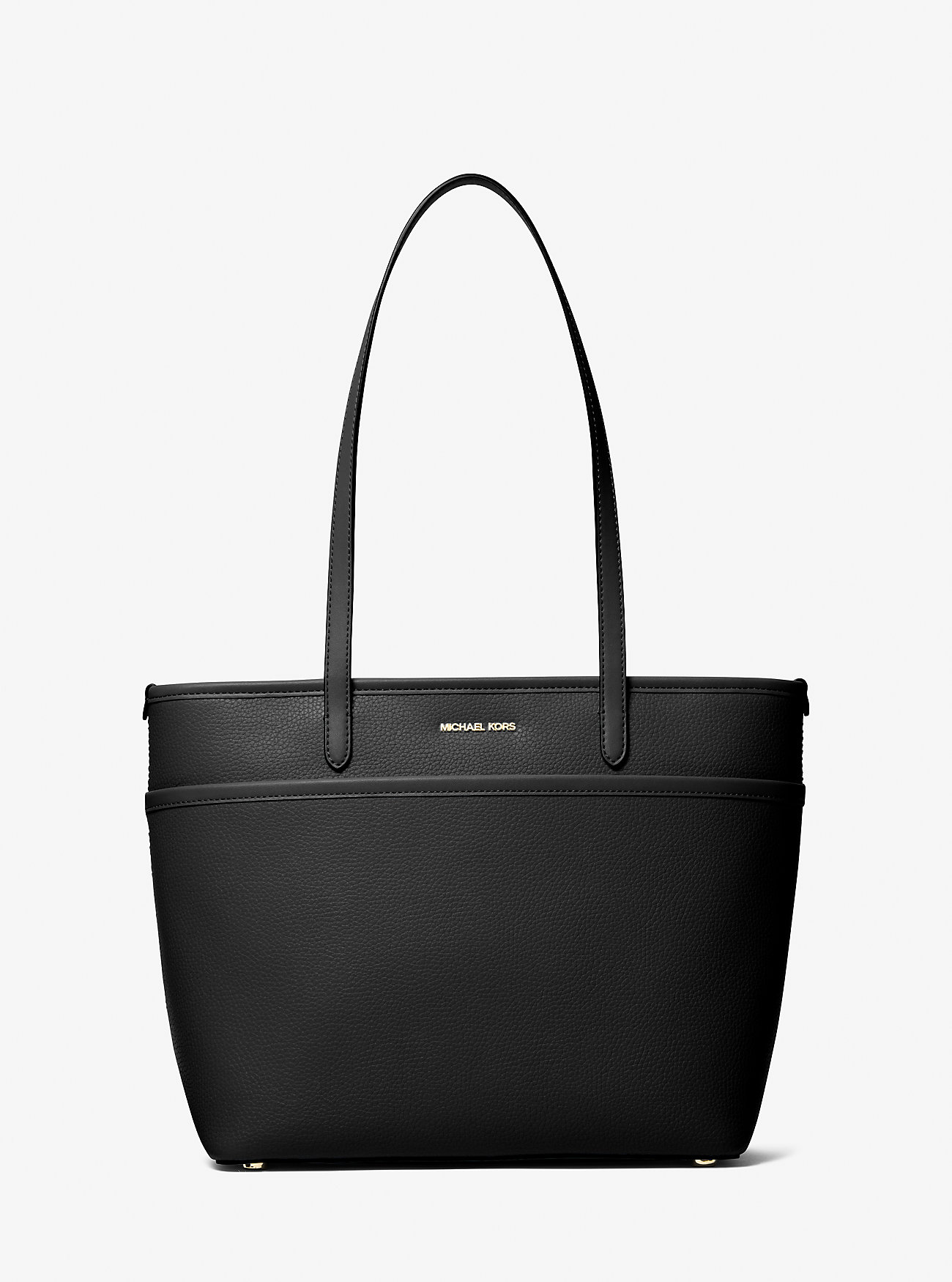 MK Marlowe Medium Pebbled Leather Pocket Tote Bag -