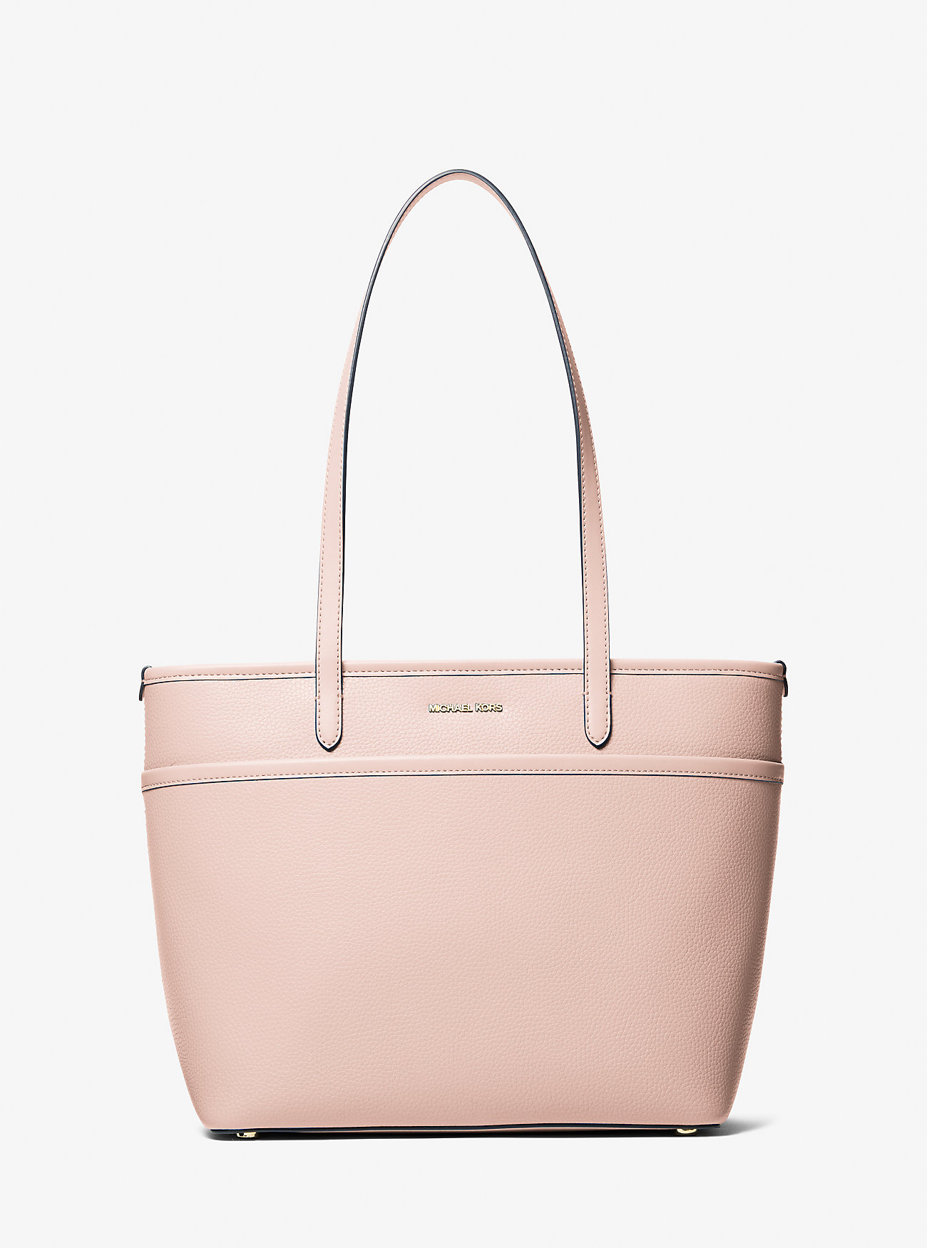 MK Marlowe Medium Pebbled Leather Pocket Tote Bag -