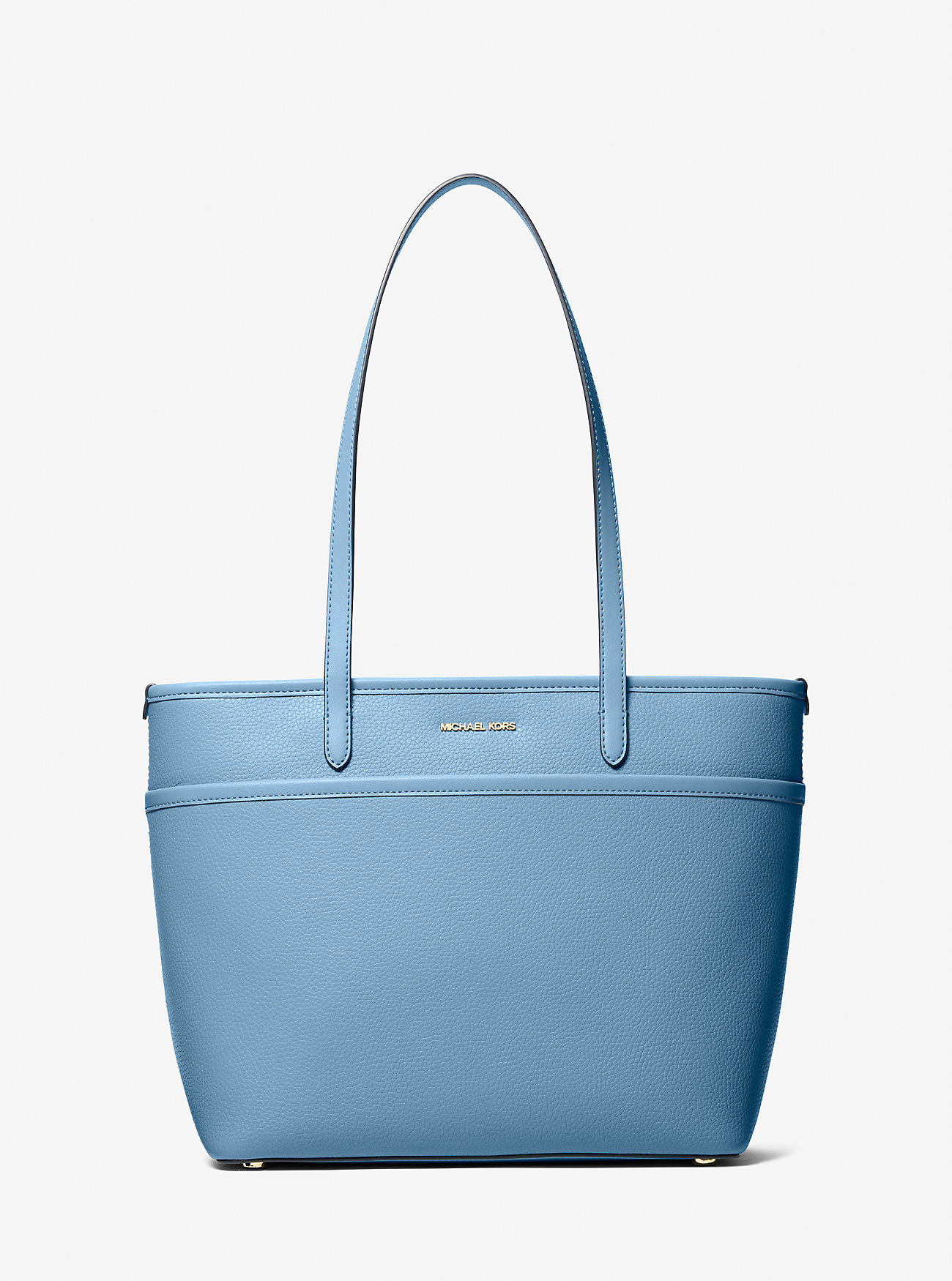 MK Marlowe Medium Pebbled Leather Pocket Tote Bag -