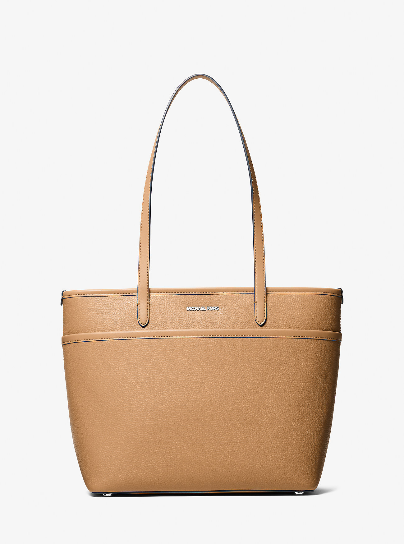 MK Marlowe Medium Pebbled Leather Pocket Tote Bag -