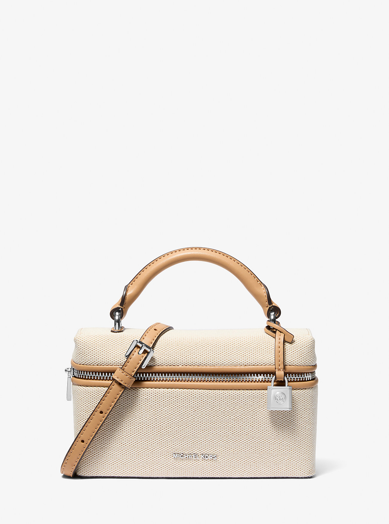 MK Jana Extra-Small Cotton Blend Canvas Convertible Crossbody Bag -