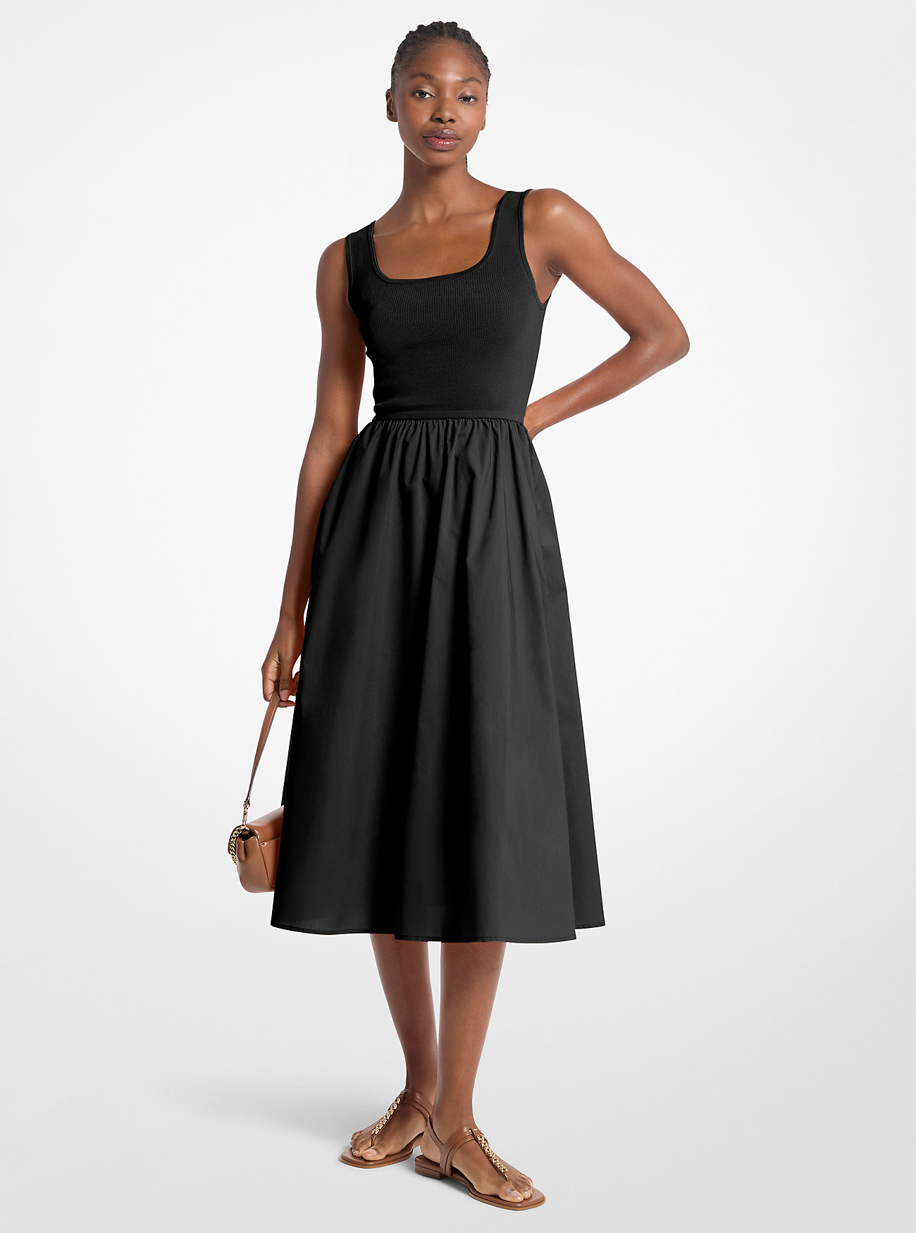 MK Viscose Blend Midi Dress -