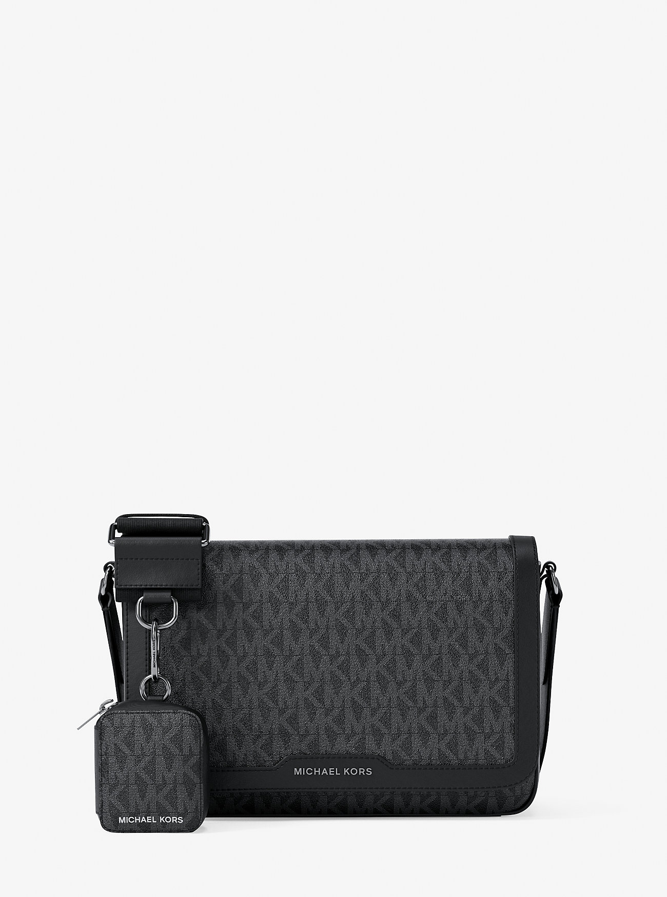MK Hudson Mini Signature Logo Crossbody Bag With Airpod Case for Apple Airpods Pro® - by Michael Kors Mens