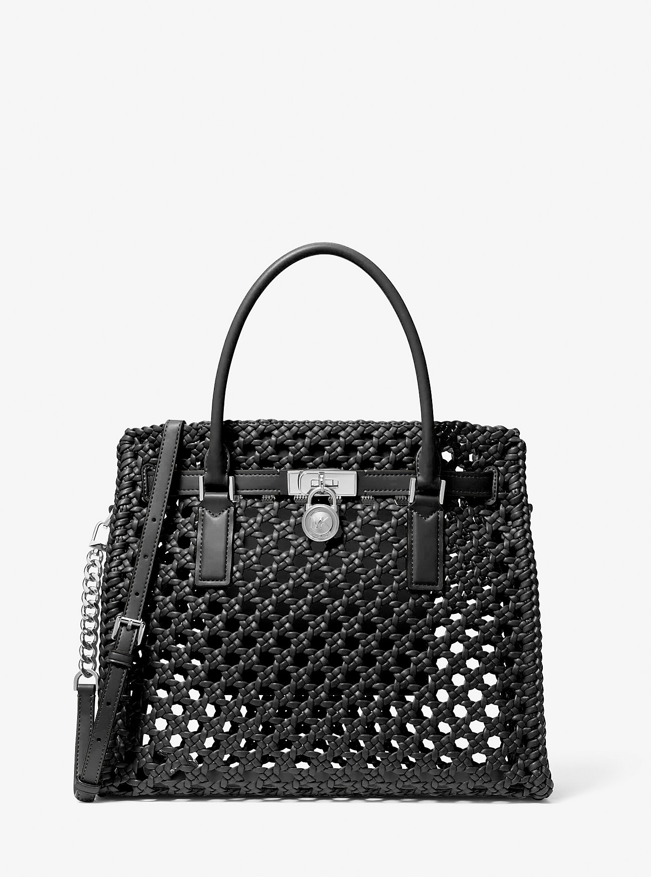 MK Hamilton Moderne Large Hand-Woven Satchel - by MICHAEL Michael Kors