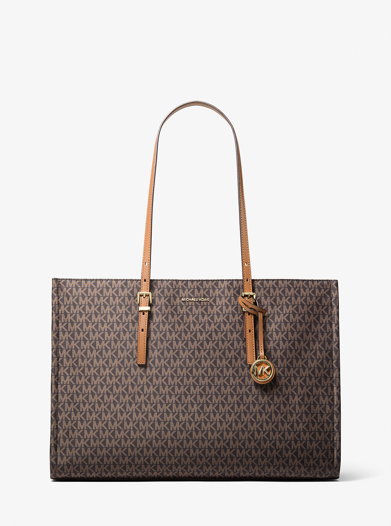 MK Zadie Large Signature Logo Printed Tote Bag - by MICHAEL Michael Kors