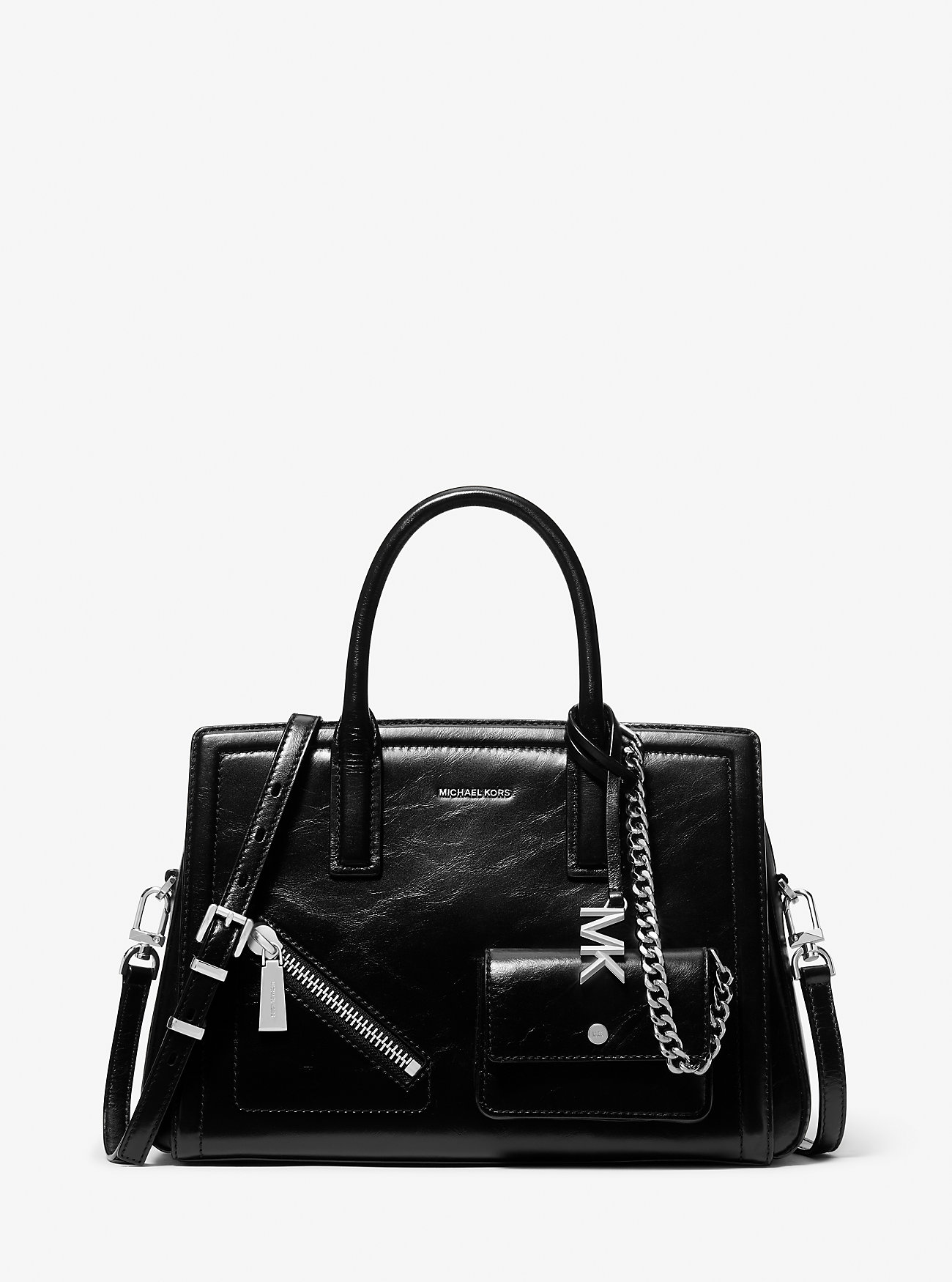 MK Laila Medium Leather Satchel with Card Case -